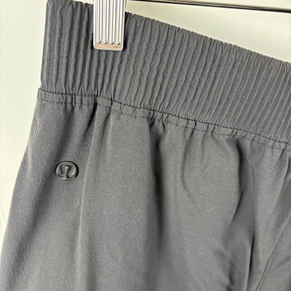 Lululemon Stretch Woven Wide-Leg High-Rise Cropped Pants Black sz L Comfy W6CNUS - Picture 5 of 7